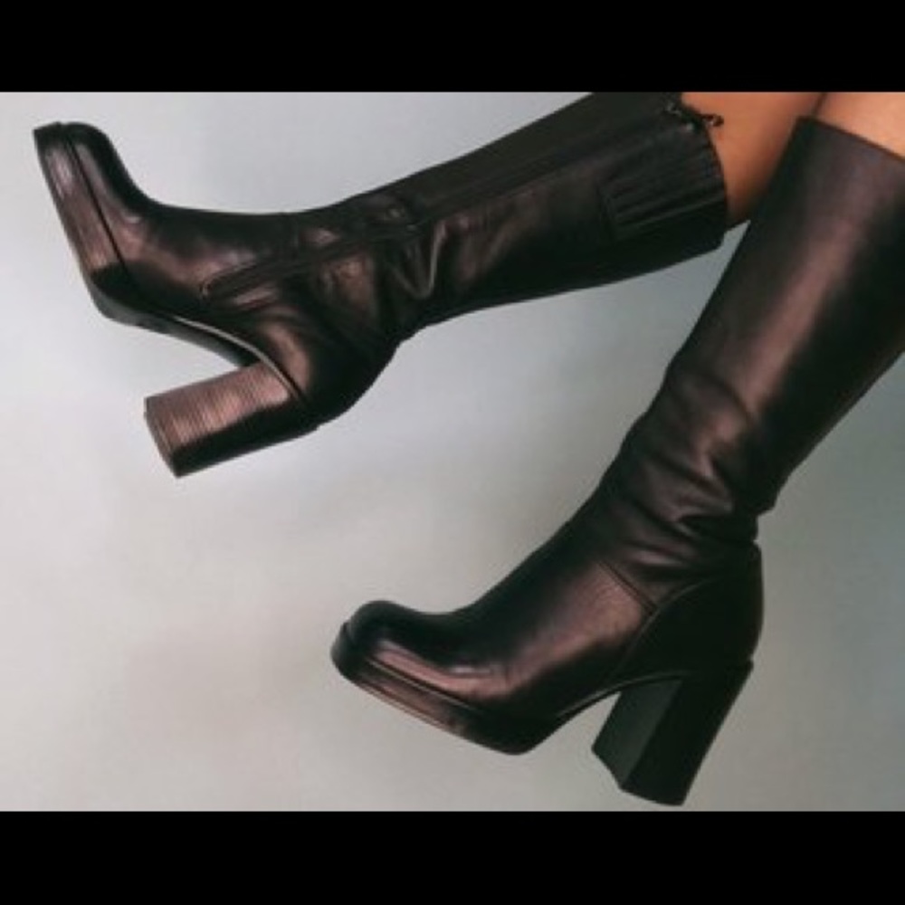 Steve Madden Blk Furnace Boots 8.5
